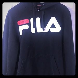 Black, FILA Hoodie